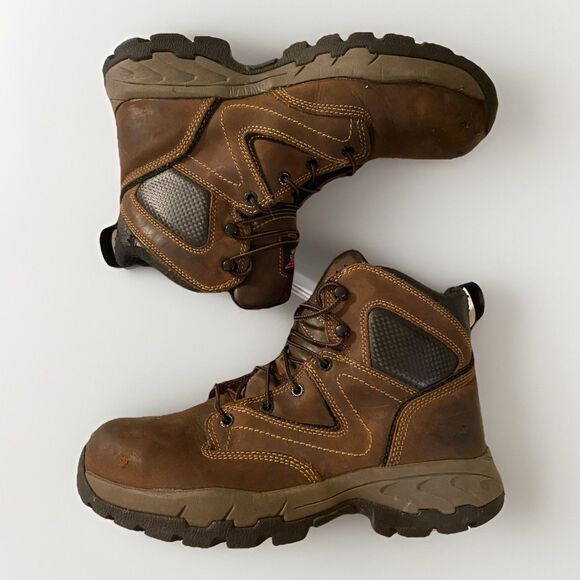 Red Wing 2205 Men's Mocha 6 inch Aluminum Safety Toe Boots - Sz 8.5 EH - Picture 7 of 12